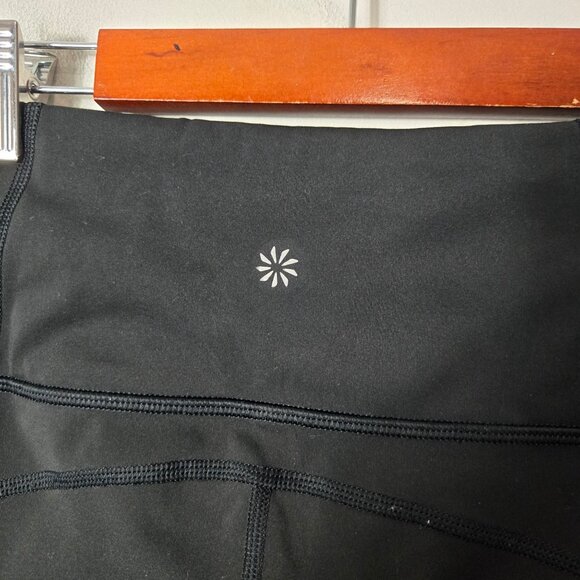 Athleta Size S Rainier Unbrushed 7/8 Tight Black Athletic Leggings Zip Pockets - Picture 5 of 9